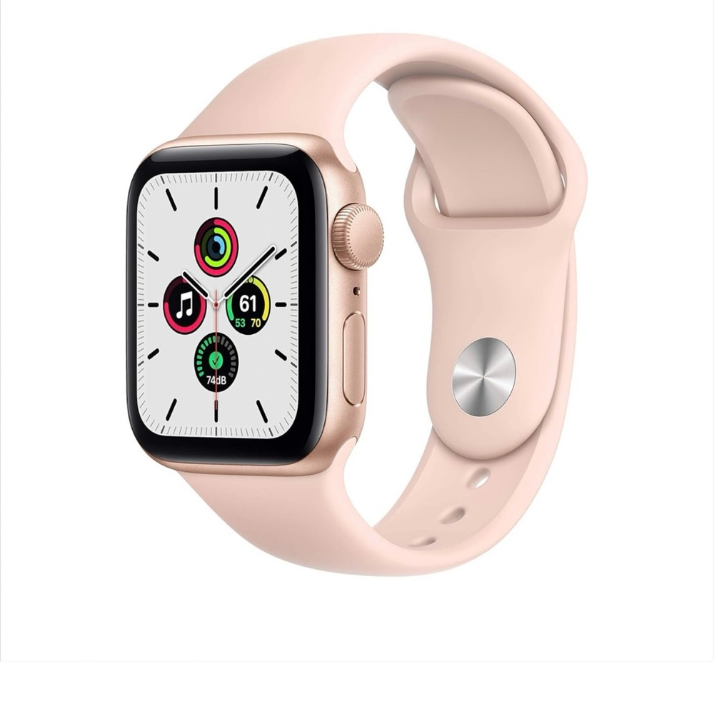Apple Watch SE Gold Aluminum Case with Pink Sand Sport Band-40 mm
